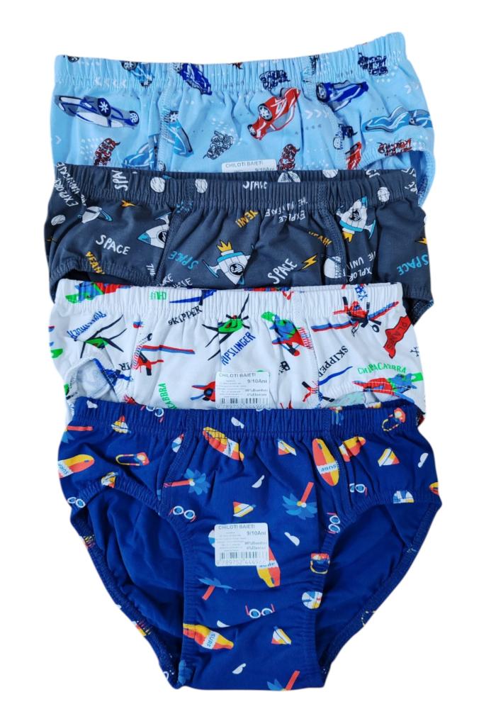 Chiloți băieți din bumbac colorați, en-gros